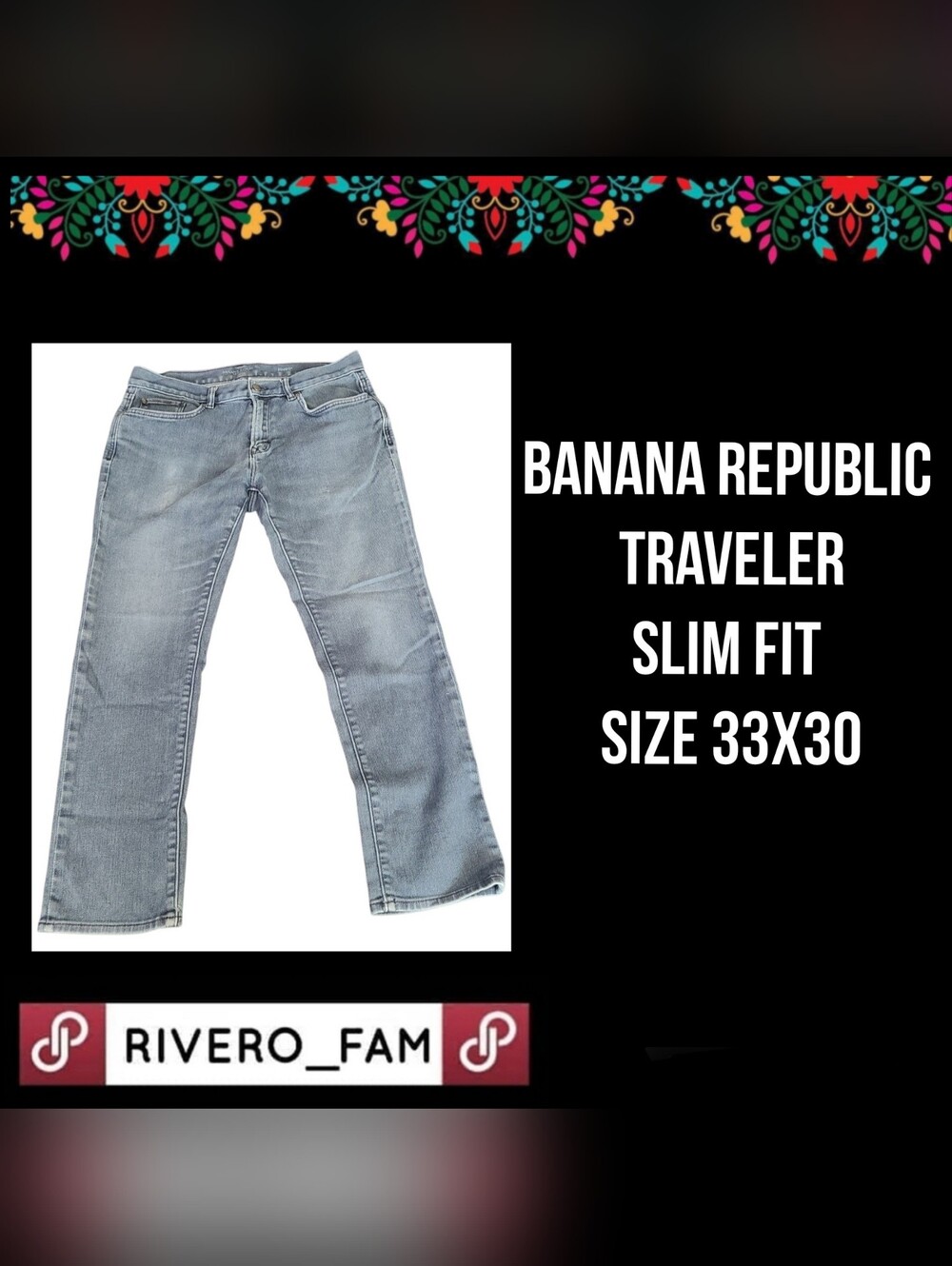 BANANA REPUBLIC |  TRAVELER SLIM FIT | SIZE 33X30